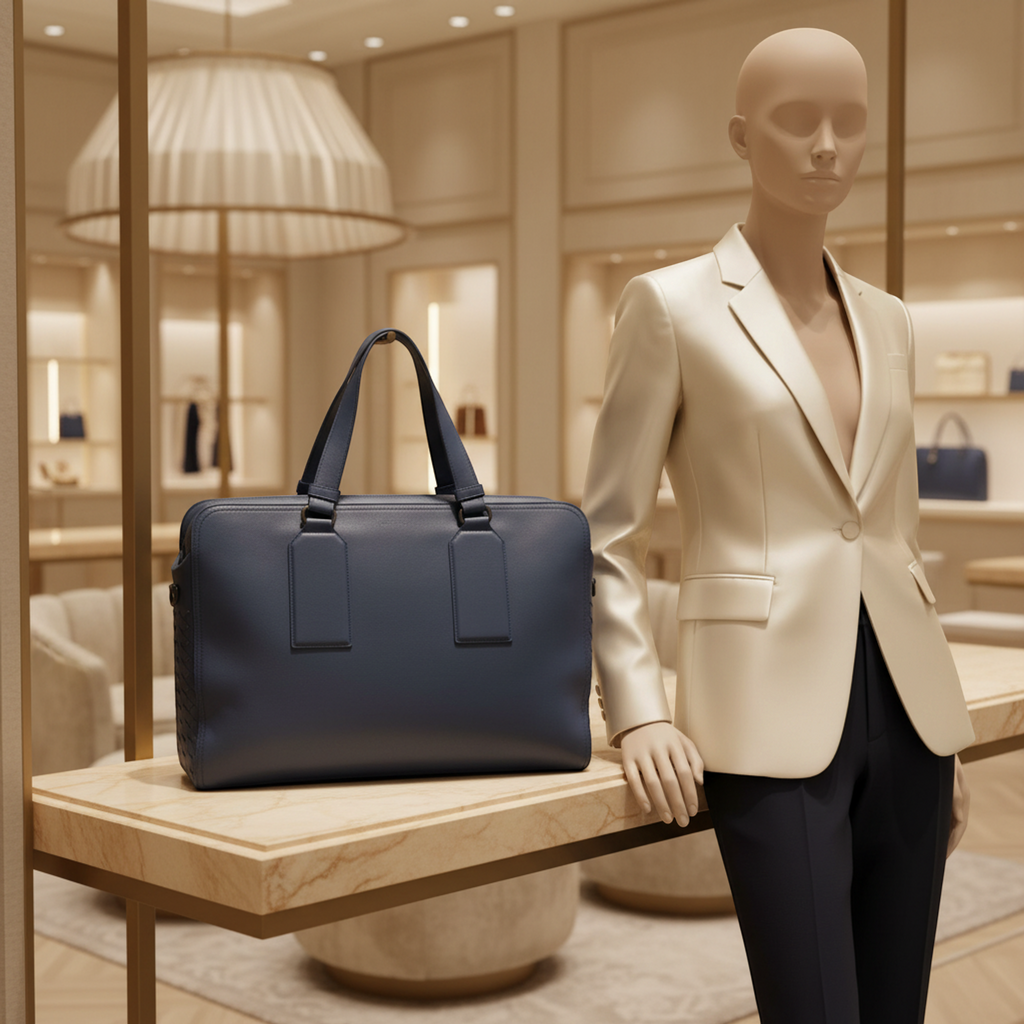 Bottega Veneta Intrecciato · Leather Briefcase