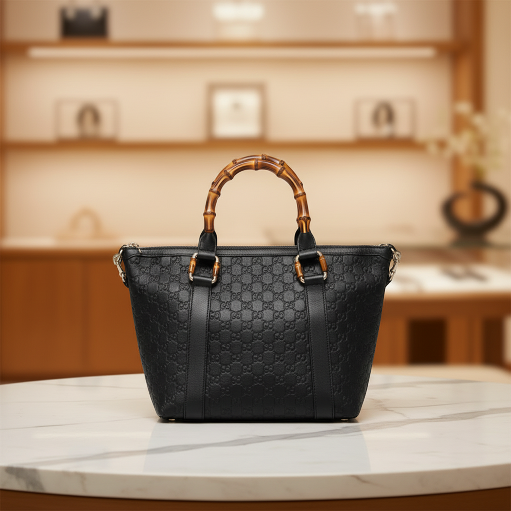 Gucci Guccissima · Bamboo · Leather Tote