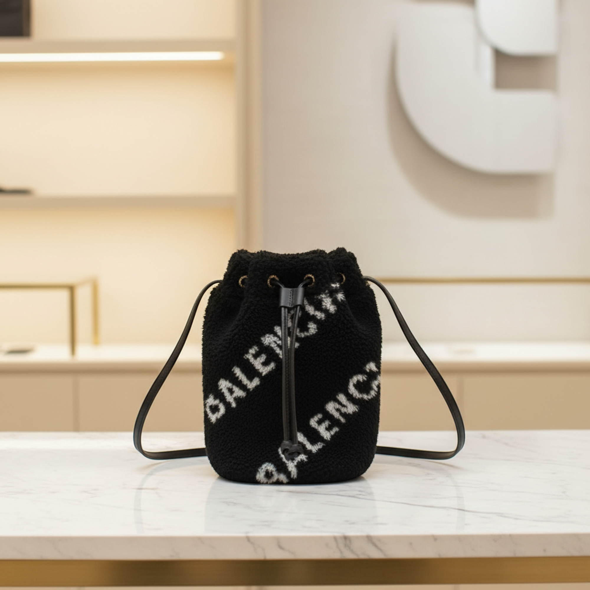 Balenciaga Everyday Phone Holder · Faux Fur