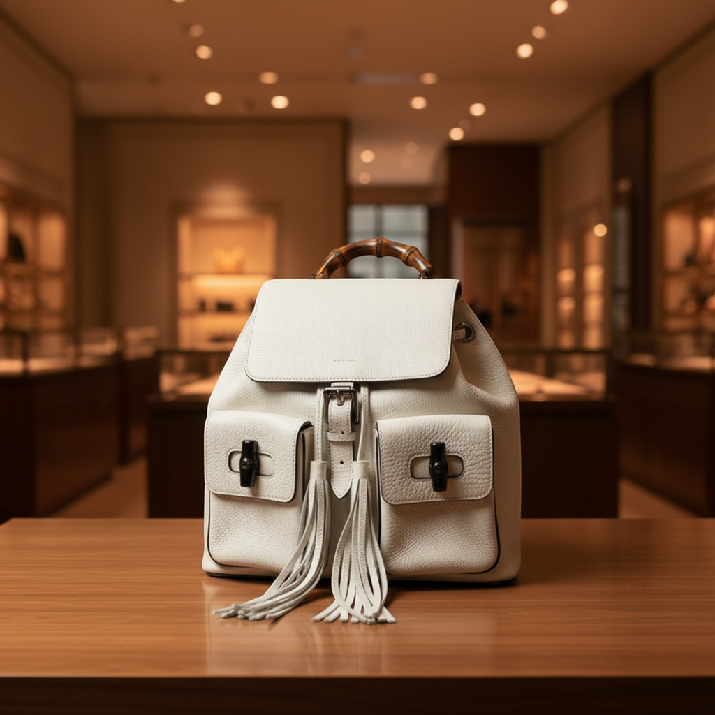 Gucci Bamboo · Leather Backpack