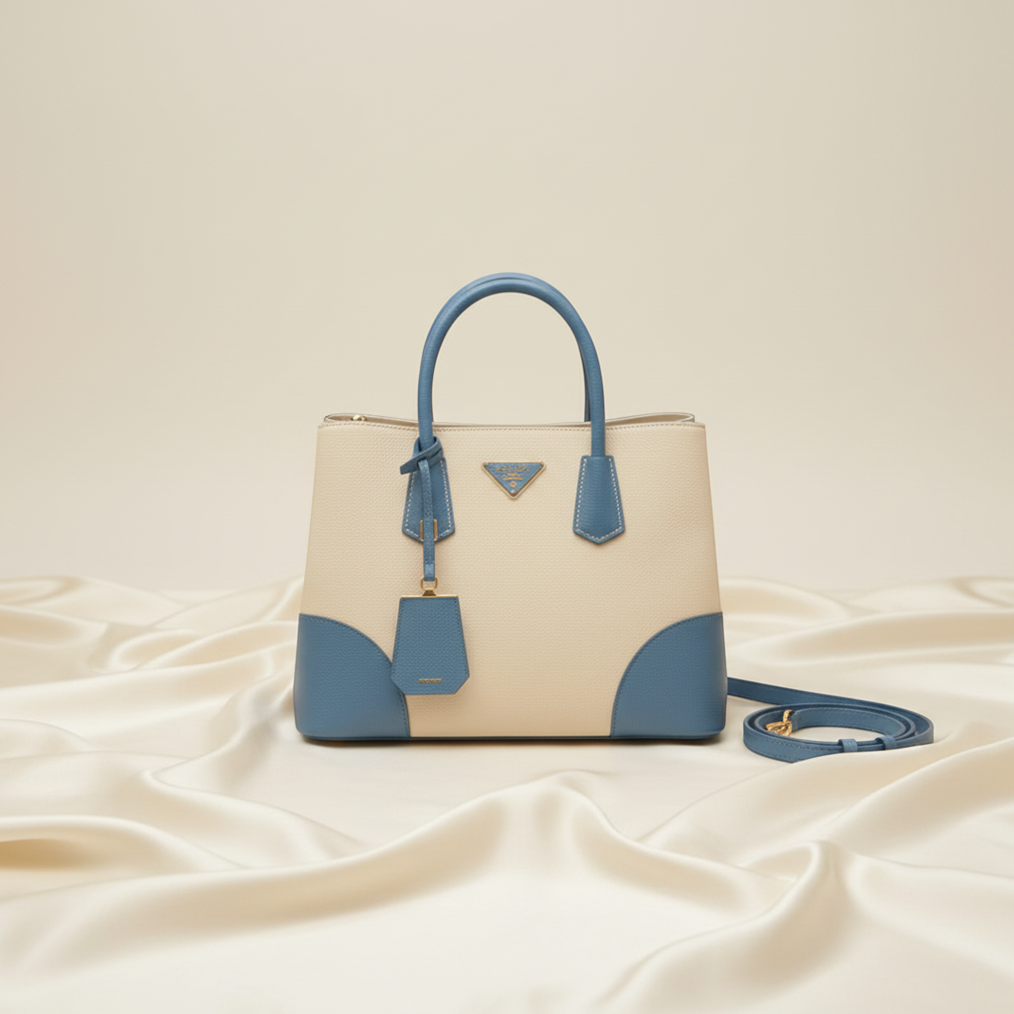Prada Saffiano Double Bag · Medium
