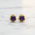 Tiffany Amethyst Studs · 18K Yellow Gold