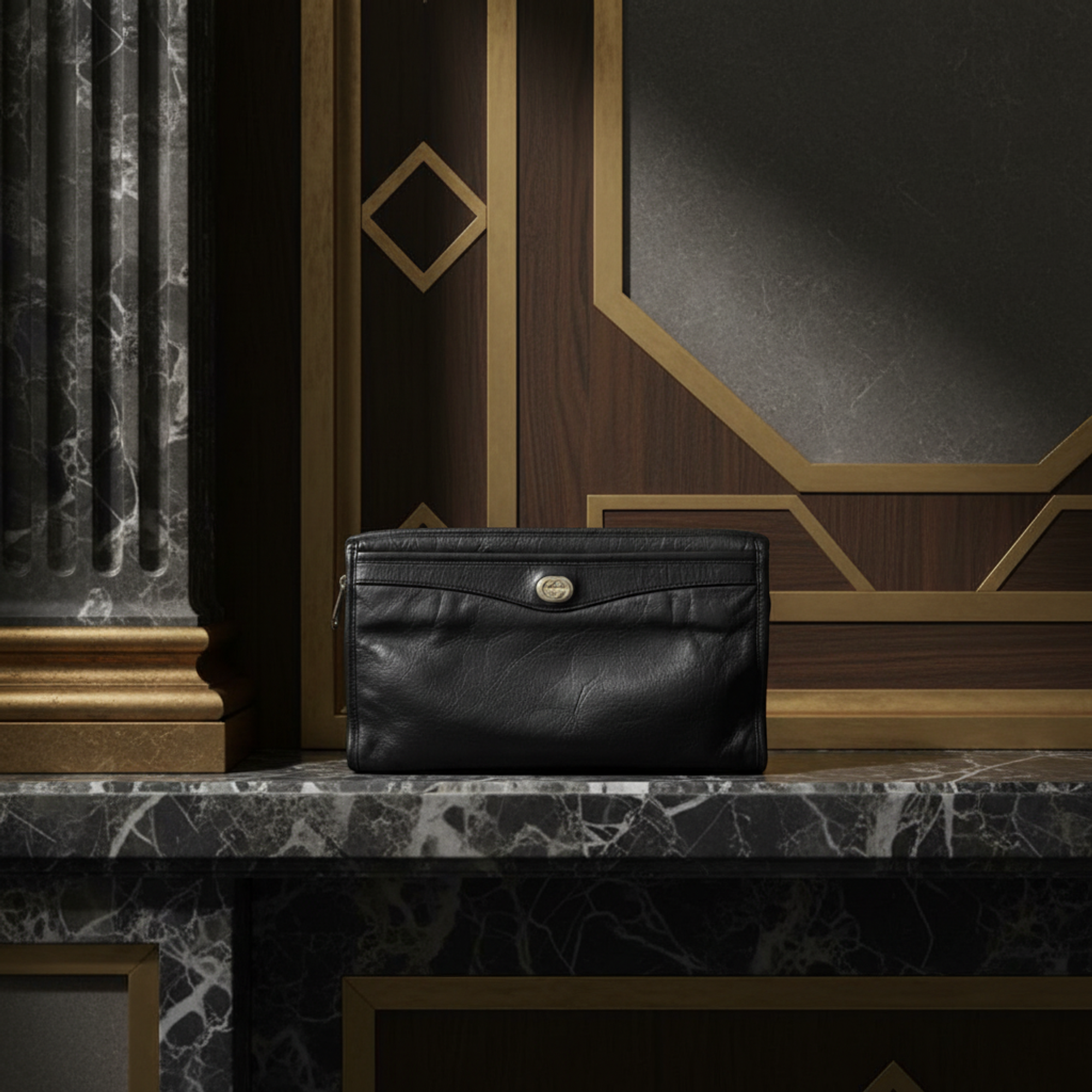 Gucci Interlocking · Leather Clutch