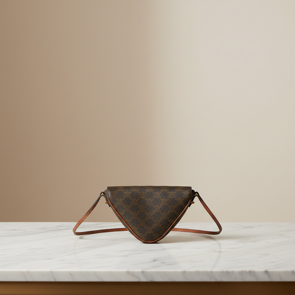 Celine Triomphe Triangle · Coated Canvas
