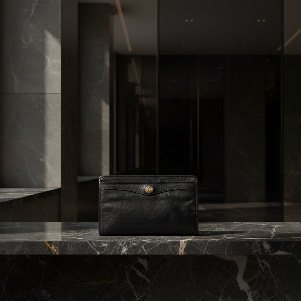 Gucci Interlocking · Leather Clutch