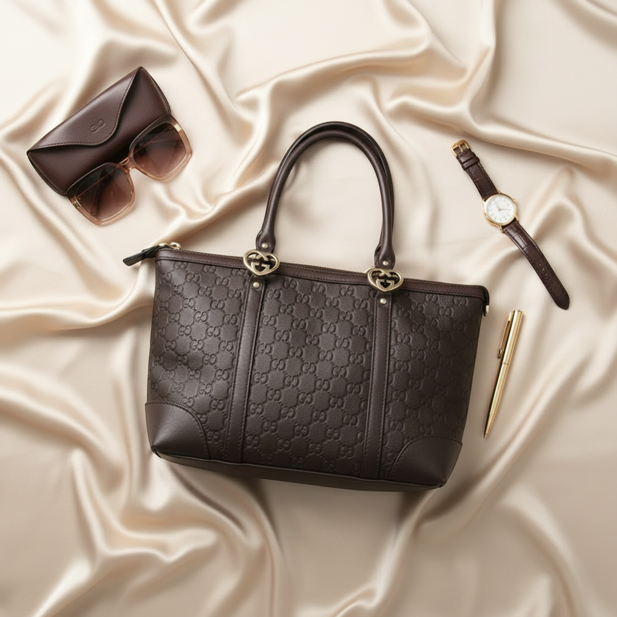 Gucci Guccissima · Embossed Leather Tote