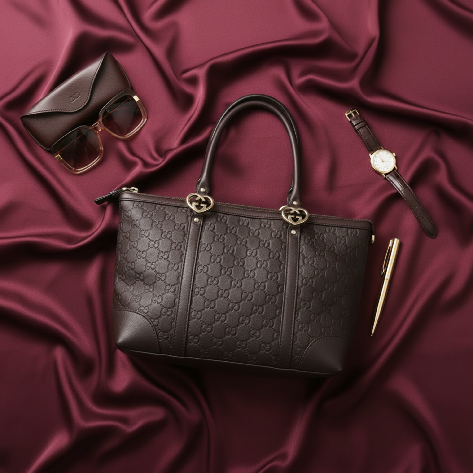 Gucci Guccissima · Embossed Leather Tote