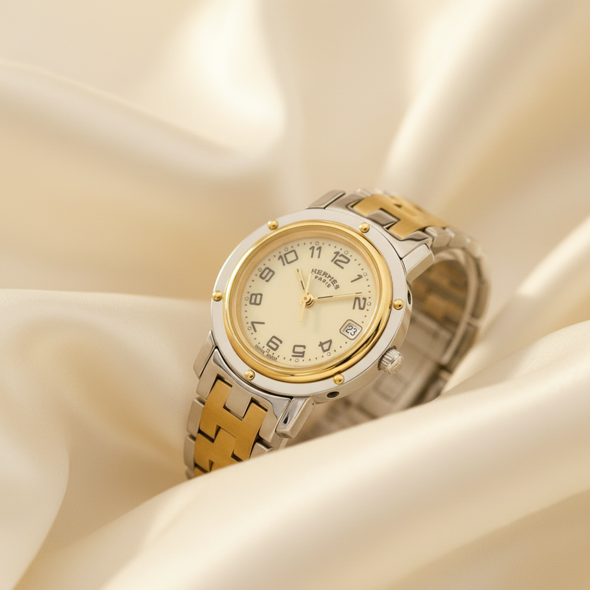 Hermès Clipper · Gold Plated Steel · Quartz