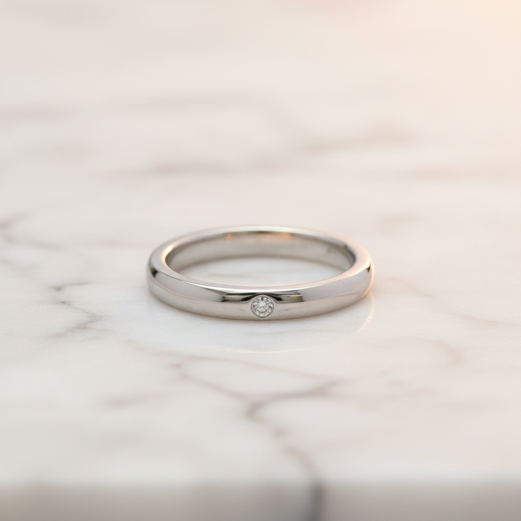 Tiffany Stacking Band · Platinum · Diamond