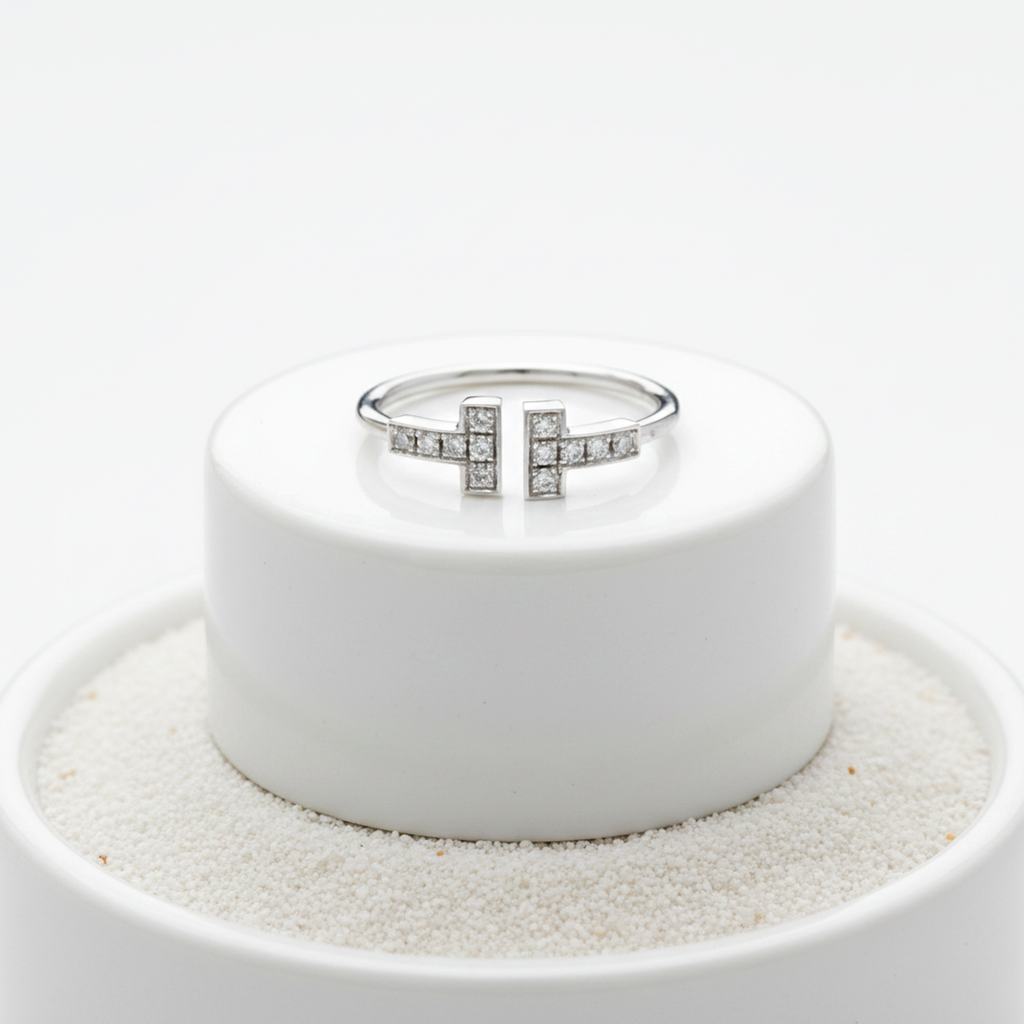 Tiffany T Wire · 18K White Gold · Diamond