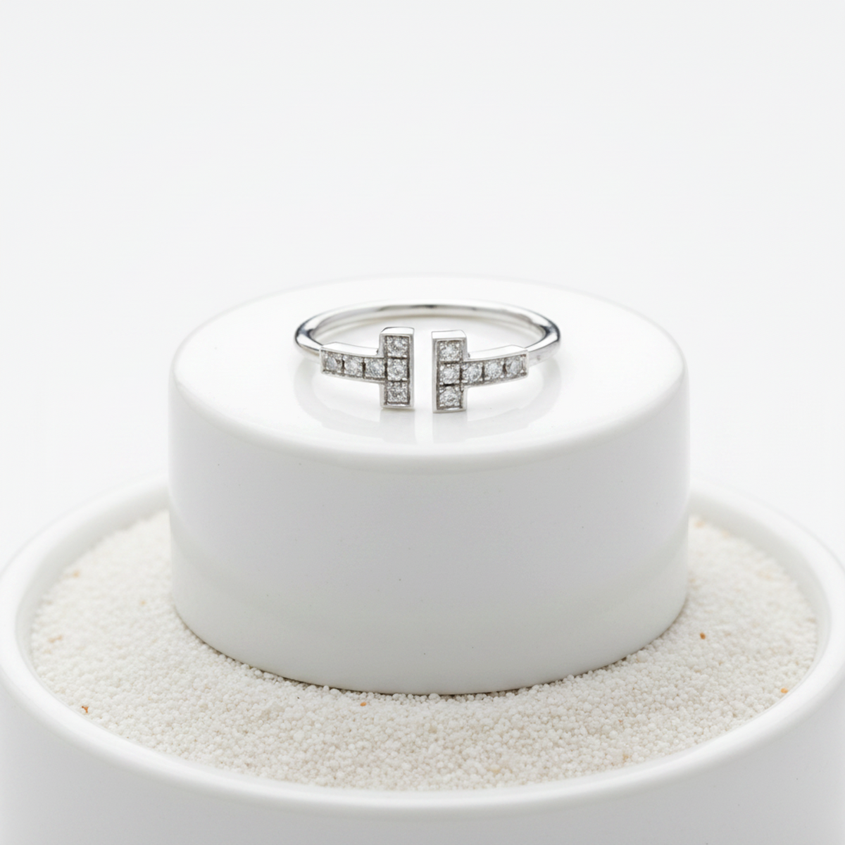 Tiffany T Wire · 18K White Gold · Diamond