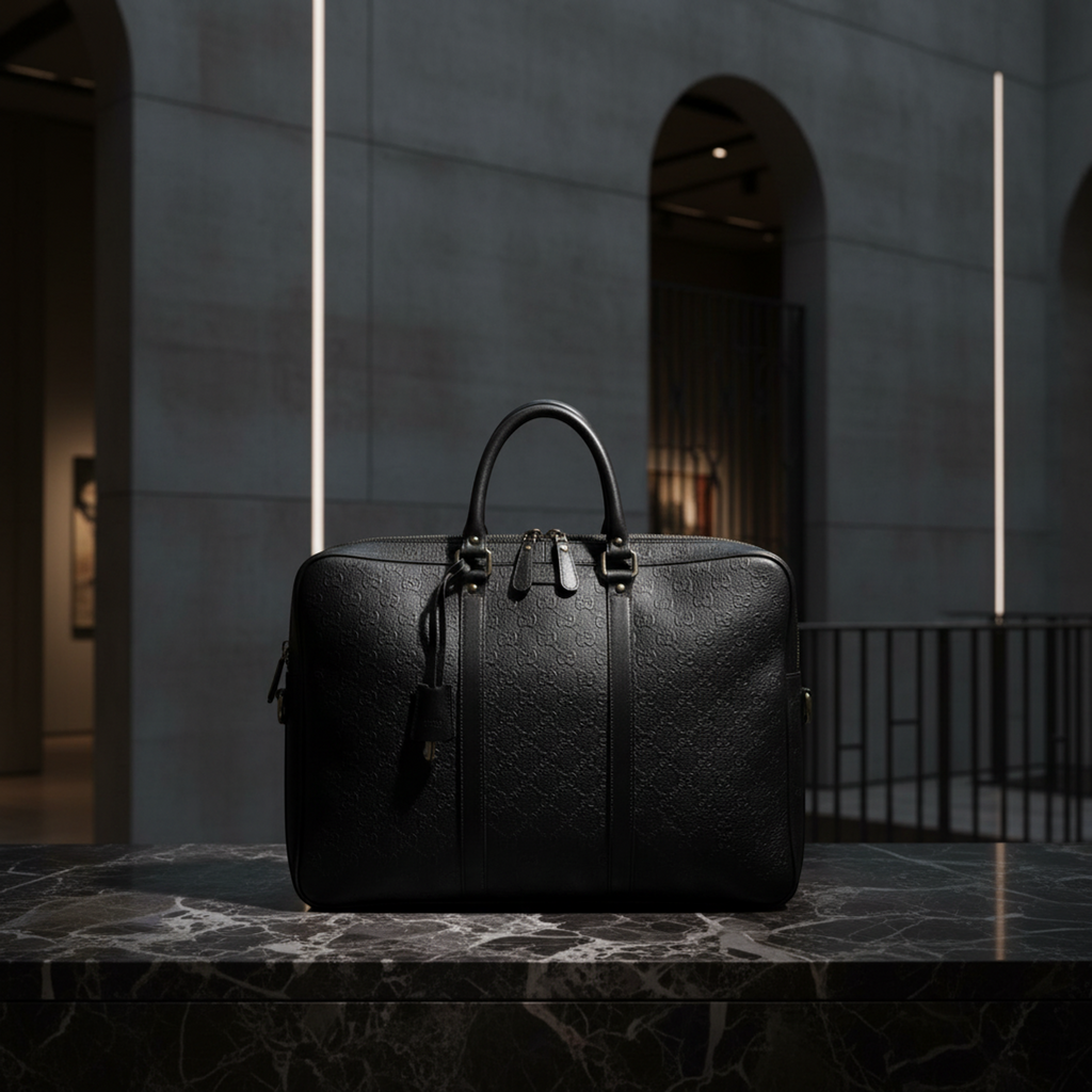 Gucci GG Embossed · Leather Briefcase