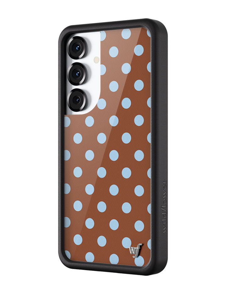 Polka Dot | Brown and Blue Samsung Galaxy Case