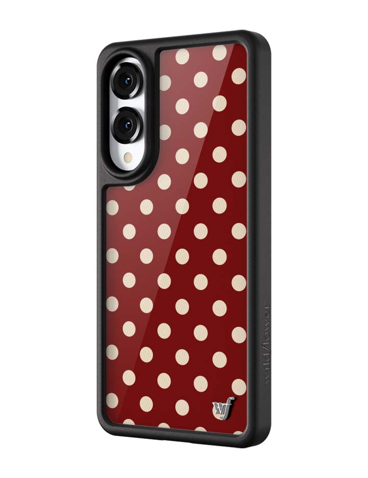 Polka Dot | Burgundy and Cream Samsung Galaxy Case