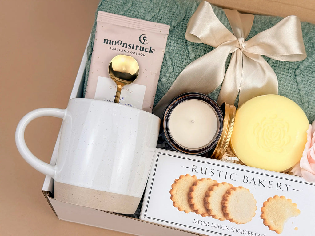 Get Well Soon Gift Boxes – Cozy Blanket, Mug & Comfort Snacks