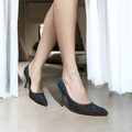 DOLCE & GABBANA Iridescent Fabric Multicolor Pointed Toe Pumps, Size 39