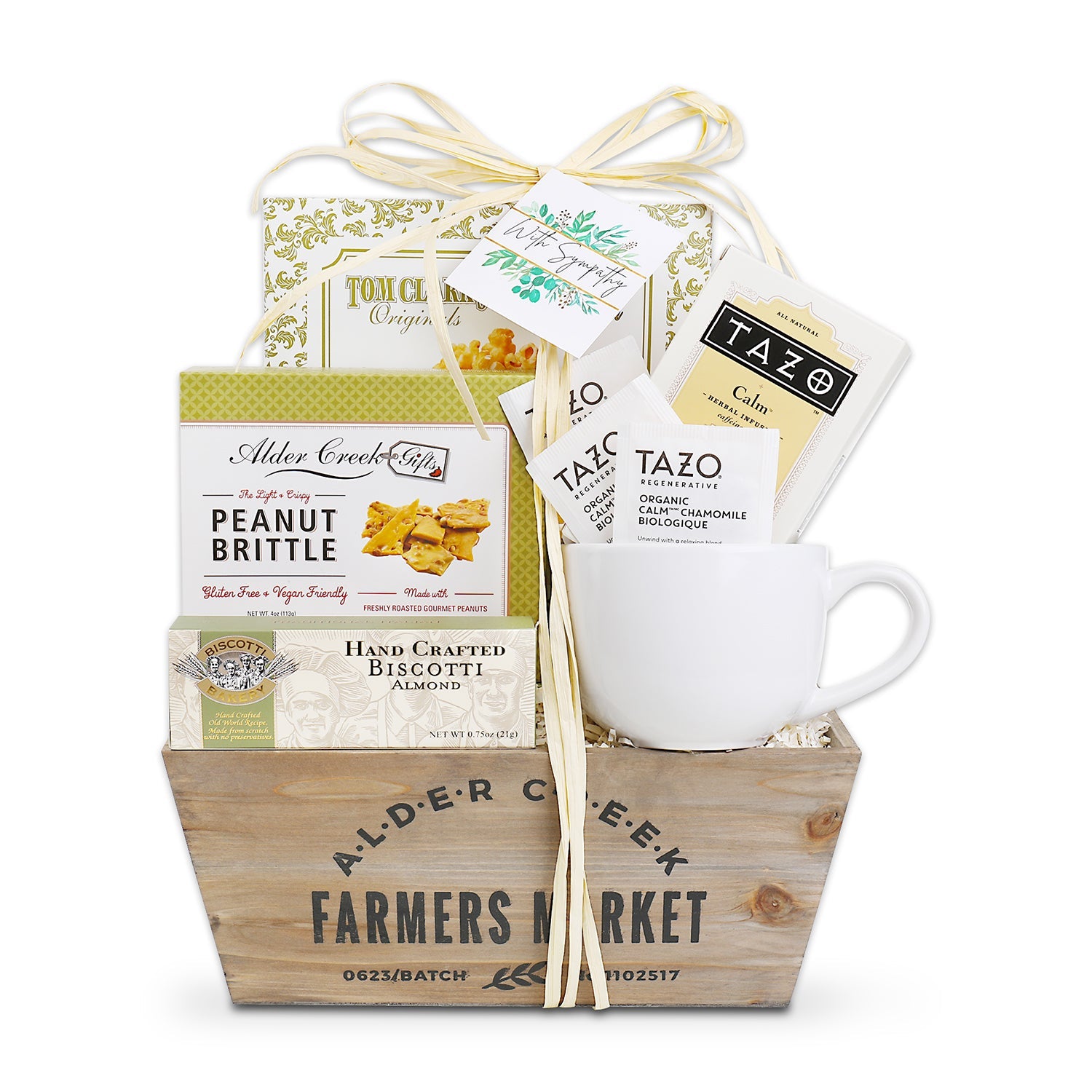 With Sympathy Tea Gift Basket