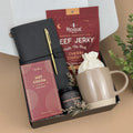 Campfire Comfort Gift Box | Beef Jerky Gift Set & Leather Notebook for Men