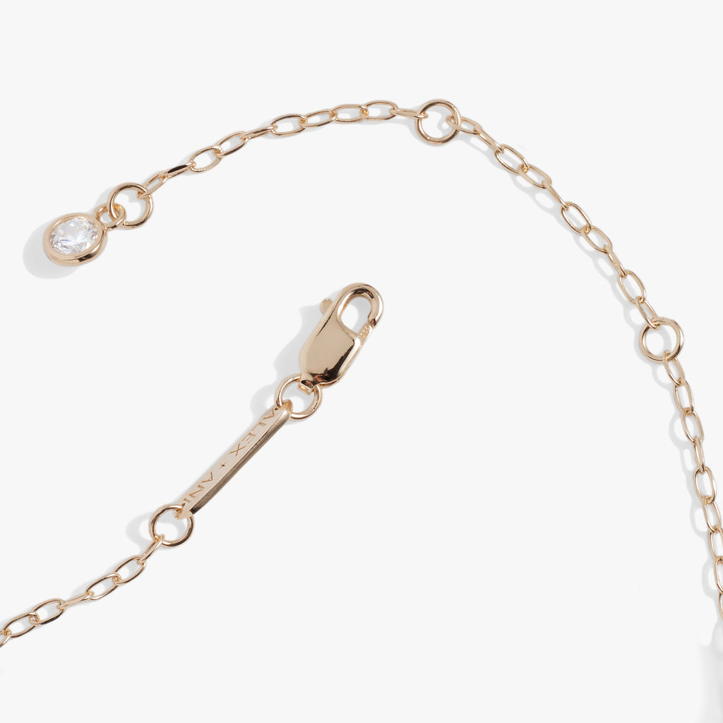 Initial C Precious Elongated Necklace