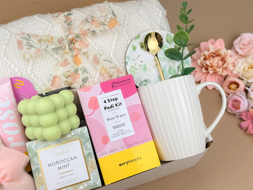 Luxury Gift Boxes for Women – Deluxe Spa, Blanket & Tea Set