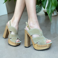 MIU MIU Beige Suede Studded Slingback Wooden Heeled Sandals, Size 38.5