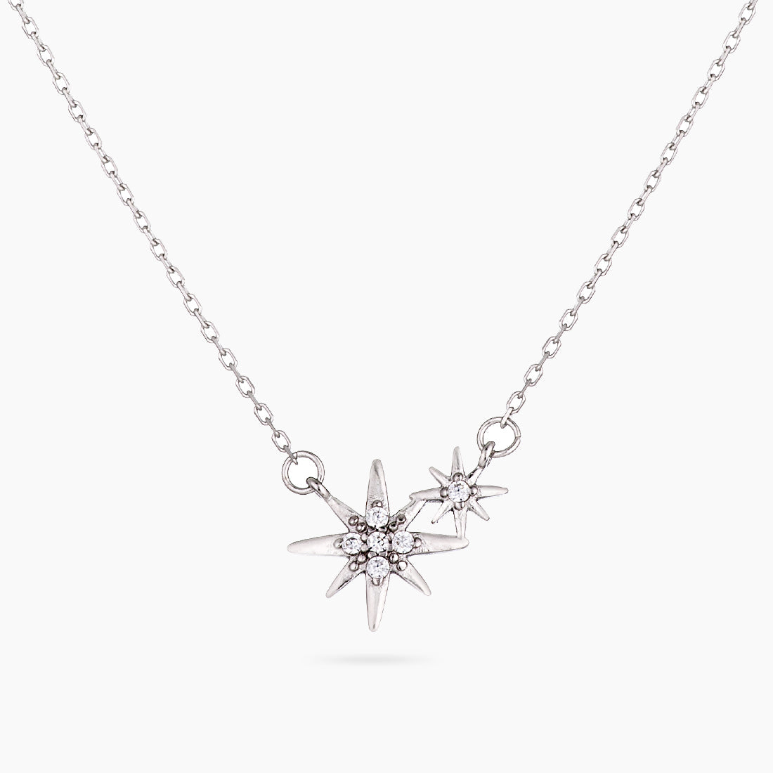 Sterling Silver Star Cluster Necklace