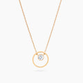 Gold Plated Sterling Silver Floating CZ Necklace