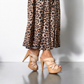 NEW CHRISTIAN DIOR Poudre Leather Strappy, Wood Clog Platform Mules, Size 37