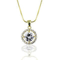 Golden CZ Circlet Pendant
