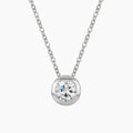 Solitaire Bezel Cubic Zirconia Pendant