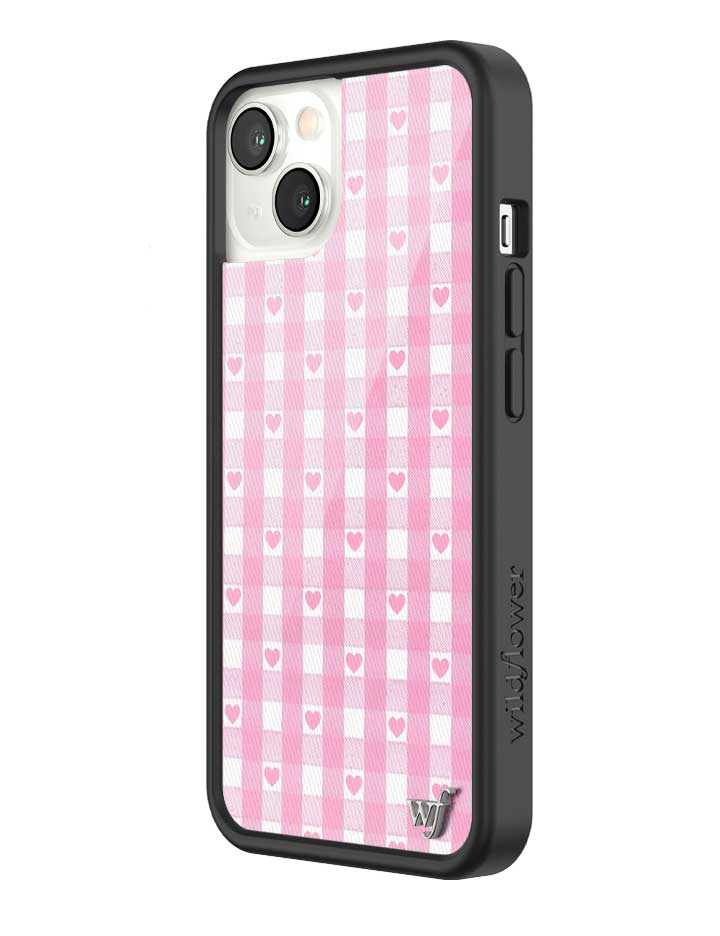Gingham Hearts | Pink iPhone Case