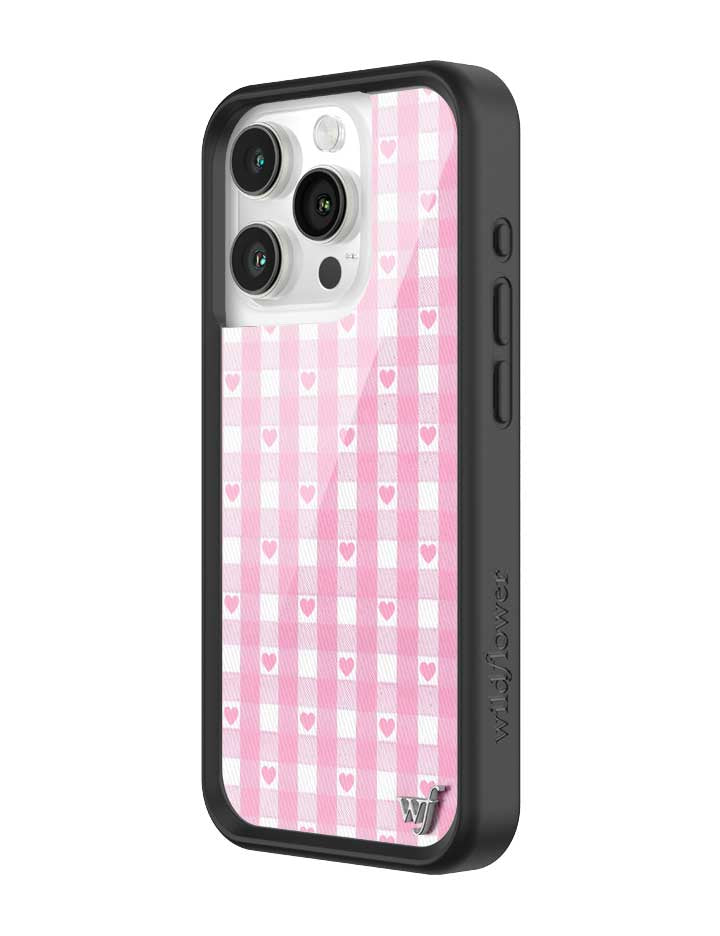 Gingham Hearts | Pink iPhone Case