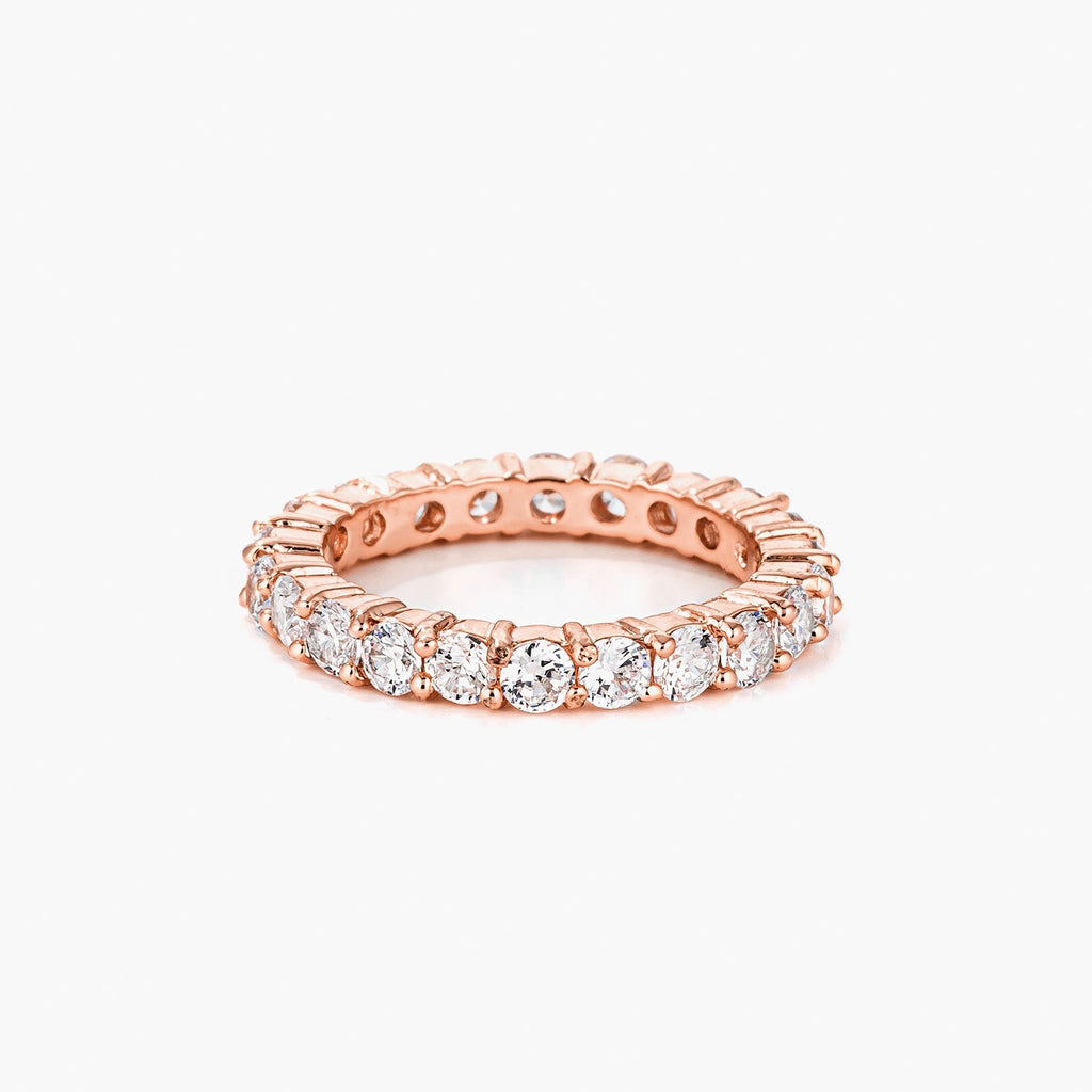 Caroline 4.1ct CZ Rose Gold Plated Classic Eternity Band