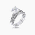 2.1Ct Silvertone Baroque Style Wedding Set