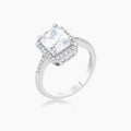 Ariana 2.95ct CZ Rhodium Classic Ring