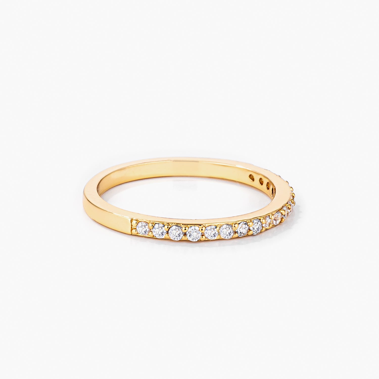 Rina 0.11ct CZ 14k Gold Delicate Band Ring