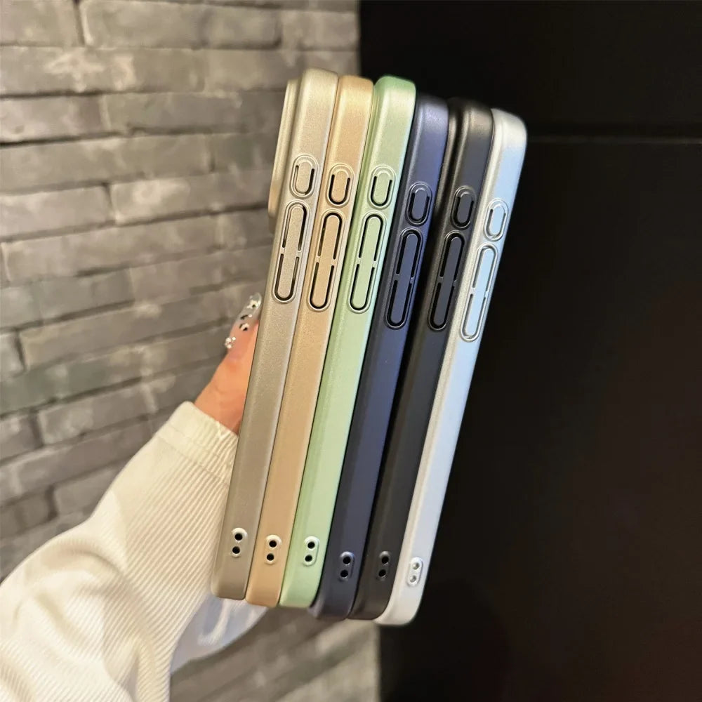 Ultra Thin Metallic Paint Magnetic Case For iPhone