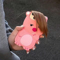 Funny True Braided Hair Loopy Cartoon Silicon Soft Back Phone Case