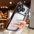 Luxury Plating Matte PC Clear Hard Phone Case For iPhone