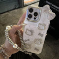 Hello Kitty Anime Diamond Three-dimensional Chain Phone Case For iPhone