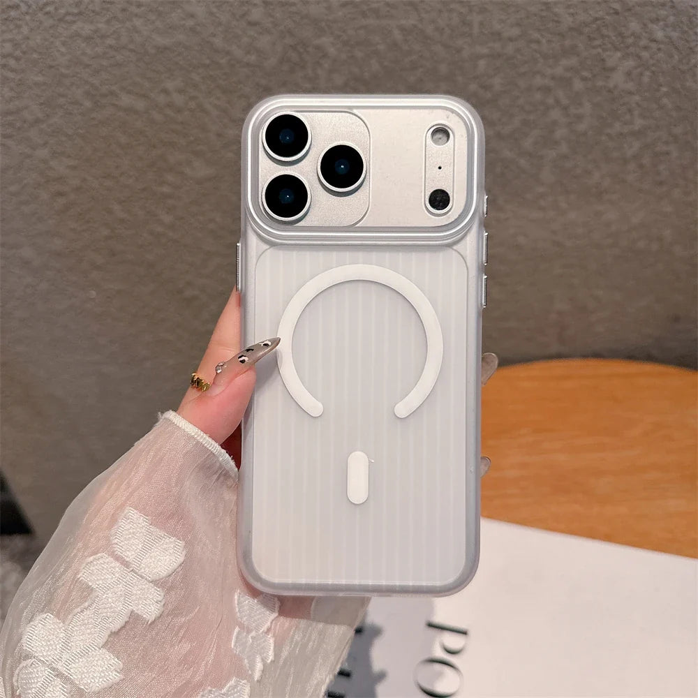 Matte Corrugated For Magsafe Magnetic Wireless Charging Case For iPhone