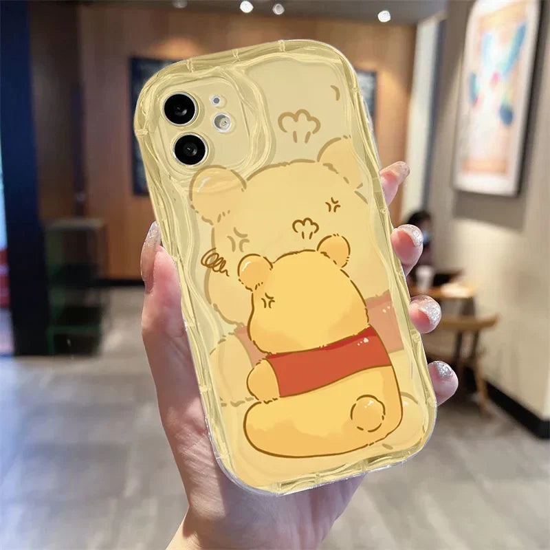 3D Ears Toy Stitch Mickey Minnie Winnie Disney Cartoon Phone Case For iPhone