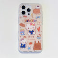 Korean Cute Cartoon Hello Kitty Bowknot Rotate Bracket Phone Case For iPhone
