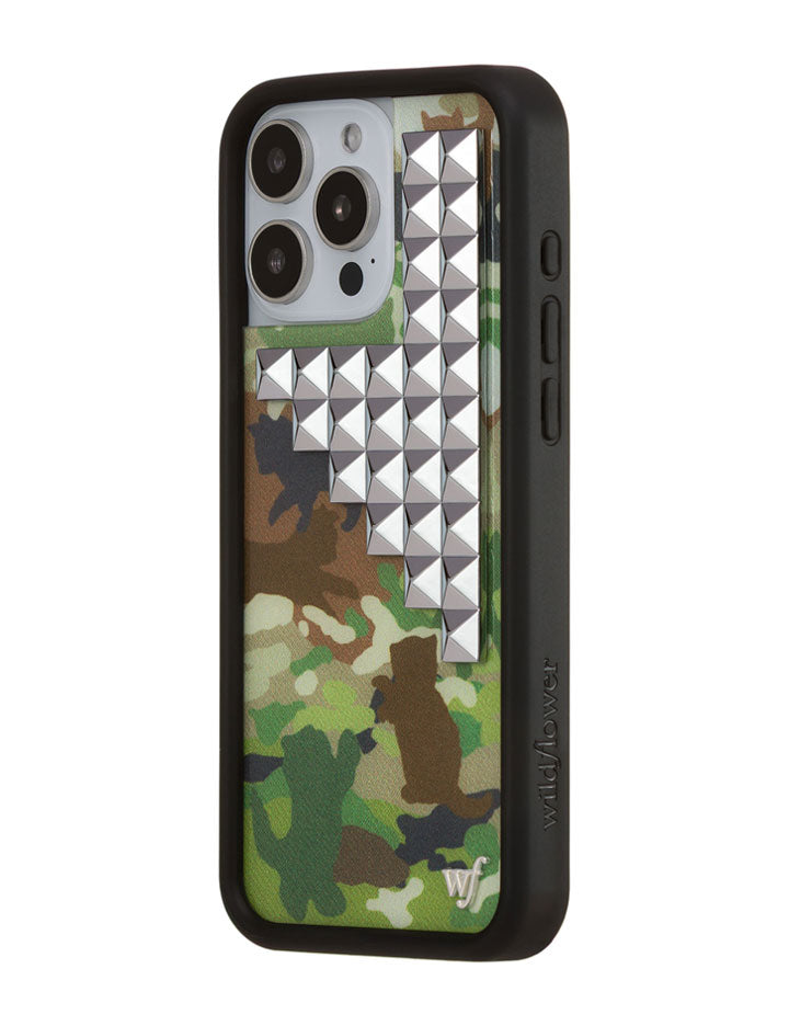 Cat Camo Stud iPhone Case