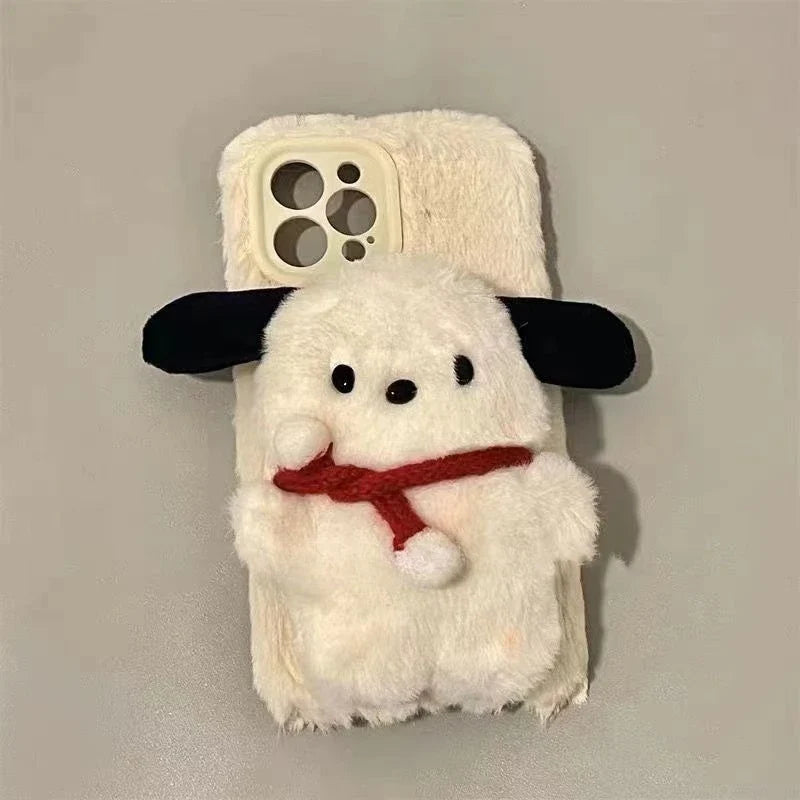 Sanrio Hello Kitty Plush Phone Case For iPhone Mobile Phone Pochacco Case