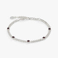 February Birthstone Amethyst Curb Chain Bracelet