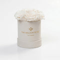 Essence Beige Suede Box | White Roses