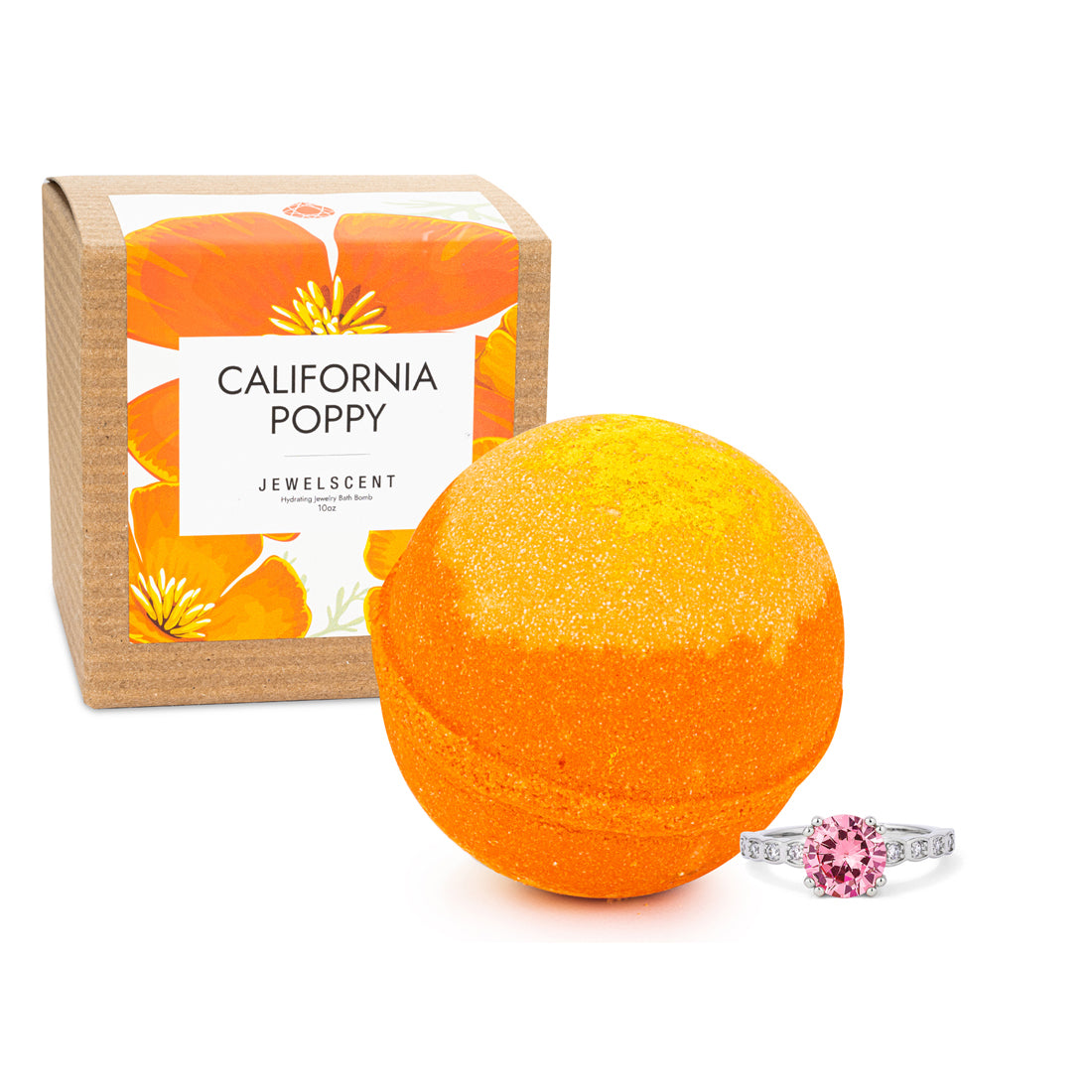 California Poppy 10oz Mystery Jewelry Bath Bomb