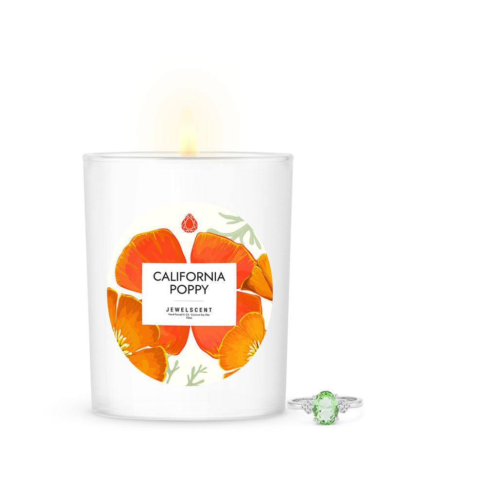 California Poppy 10oz Mystery Jewelry Candle