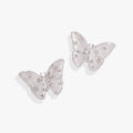 Glass Butterfly Statement Stud Earrings